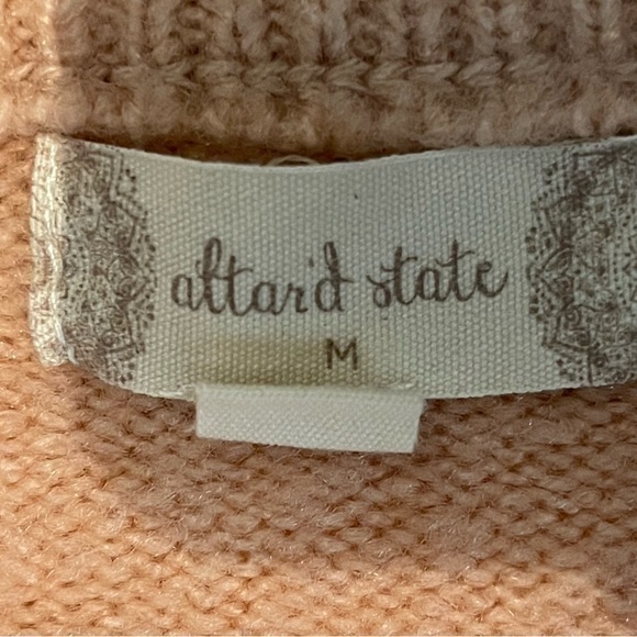 Altar’d State Blush & Brown Bold Floral Oversized Sweater NWOT - Picture 8 of 11